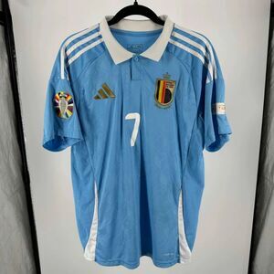 Adidas 2024 Belgium Away Soccer Jersey Kit #7 De Bruyne Size XL